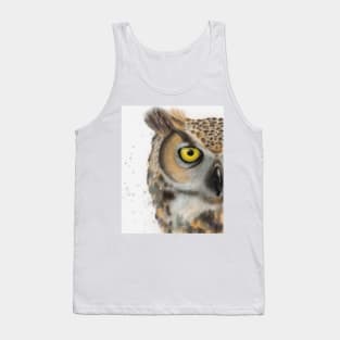 Owl watercolor portrait Tank Top